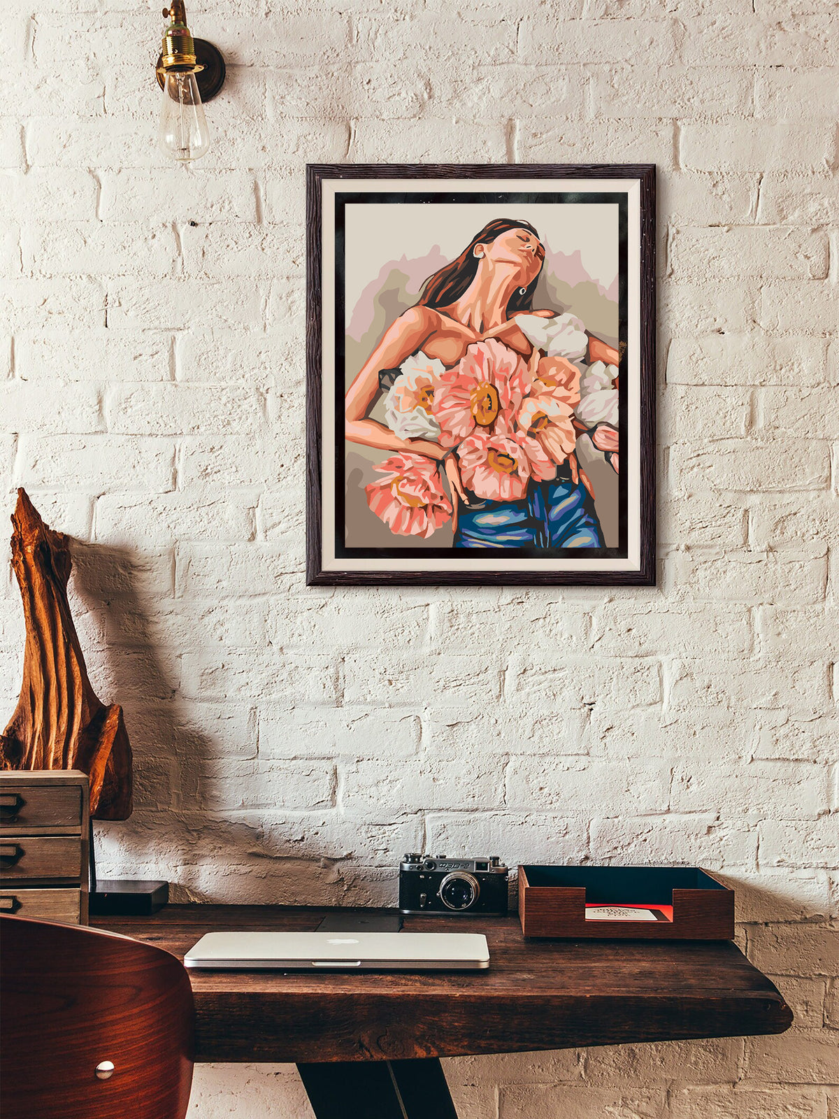 Paint by numbers - Girl with Flowers 4605