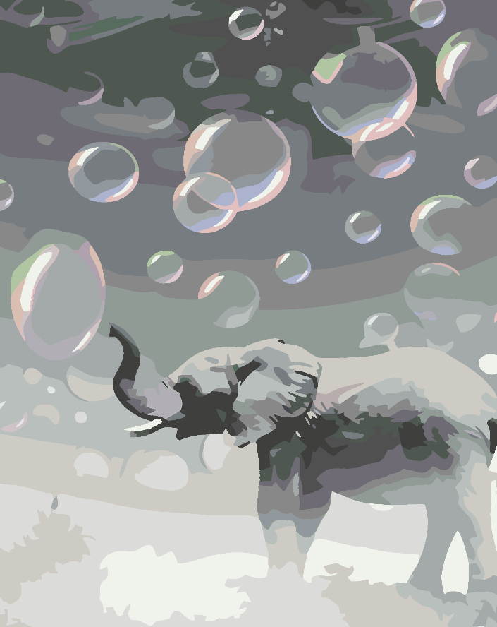 Pictura pe numere - Elefant 4612
