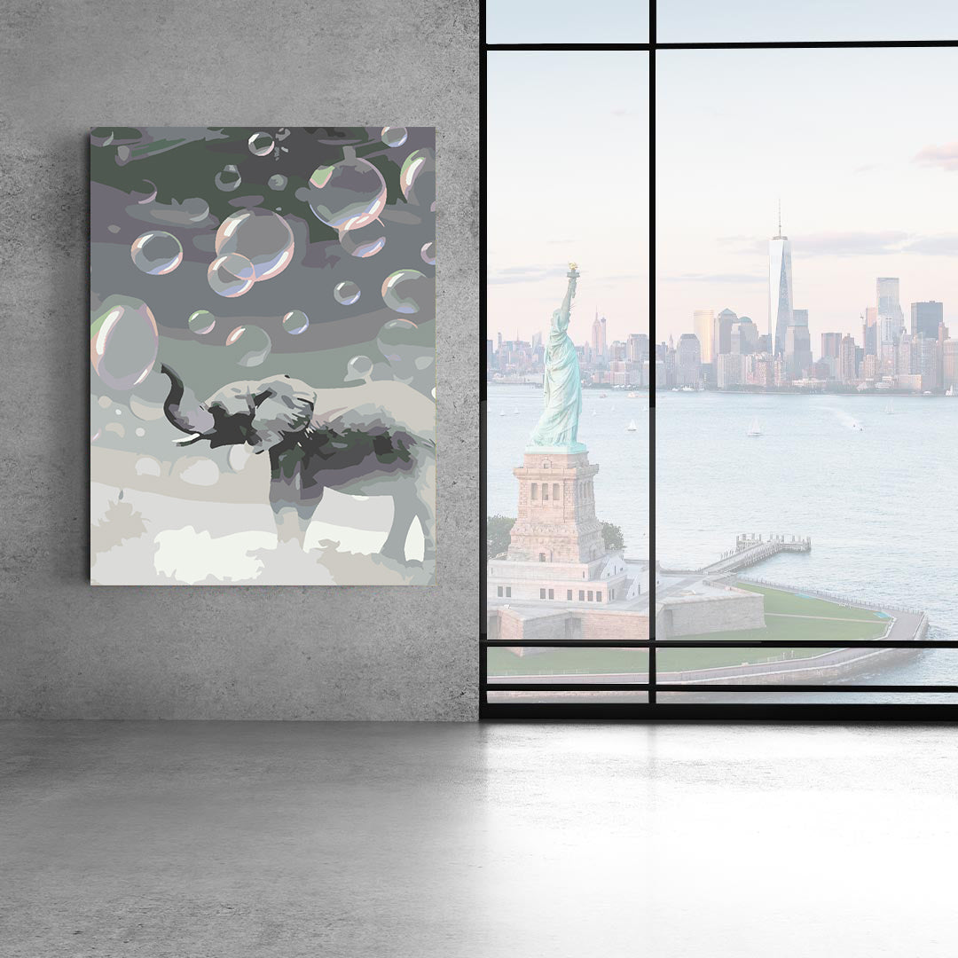 Painting by numbers - Elephant 4612