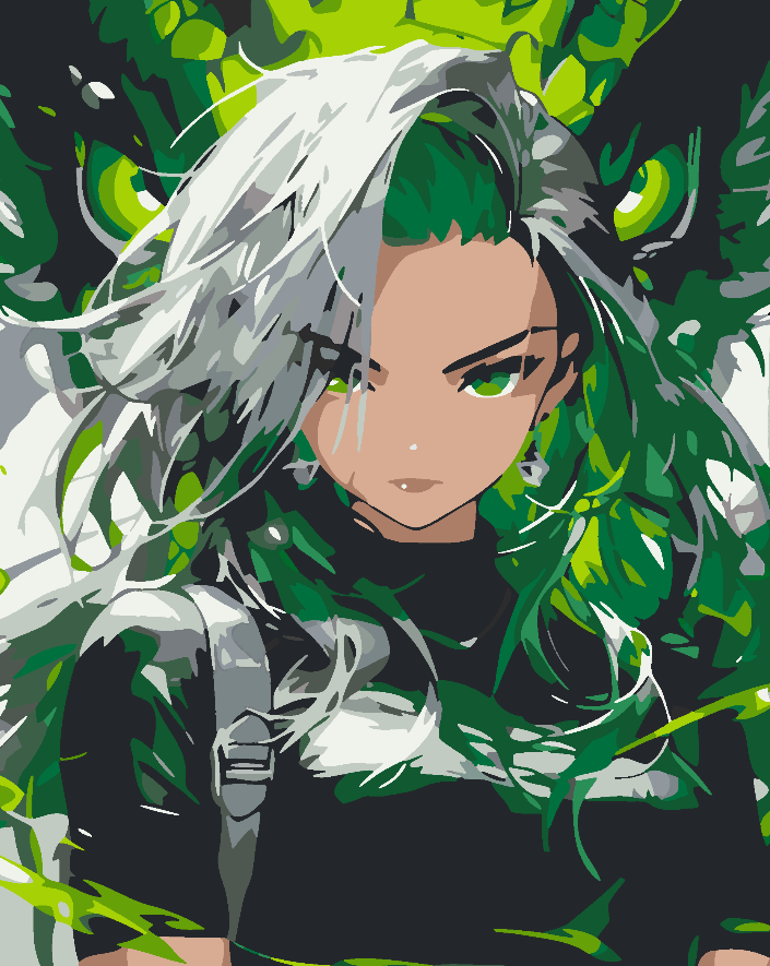 Painting by numbers - Anime girl portrait 4621