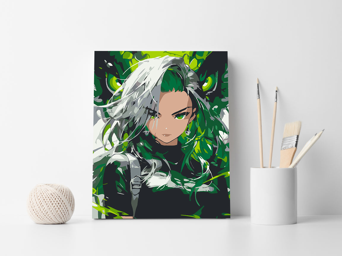 Painting by numbers - Anime girl portrait 4621