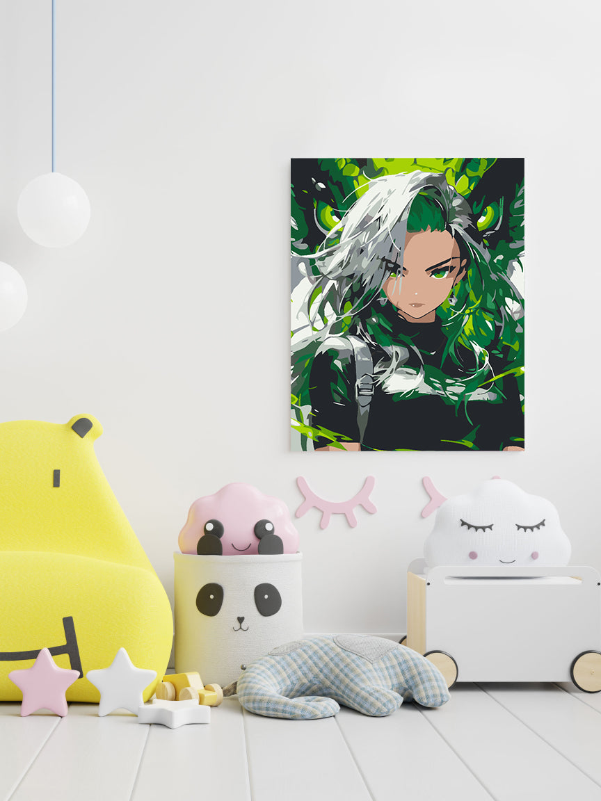Painting by numbers - Anime girl portrait 4621