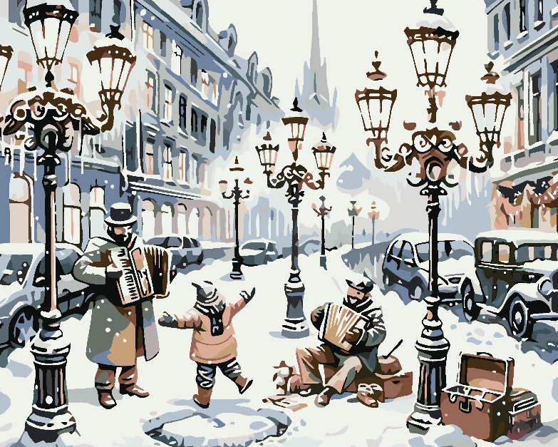 Paint by numbers - Winter Skating 4622