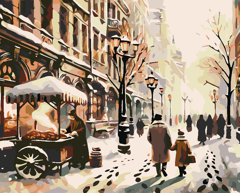 Paint by numbers - Winter in the City 4624