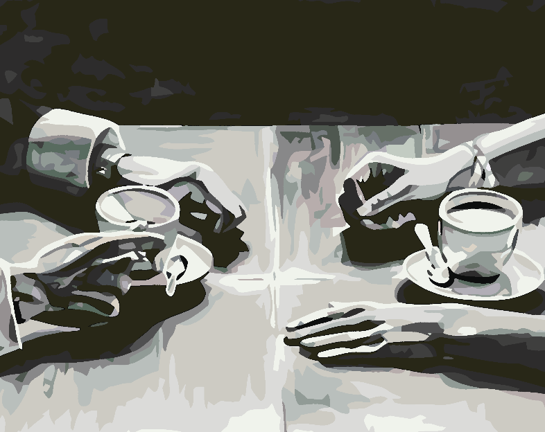 Paint by numbers - Love Black and White 4629