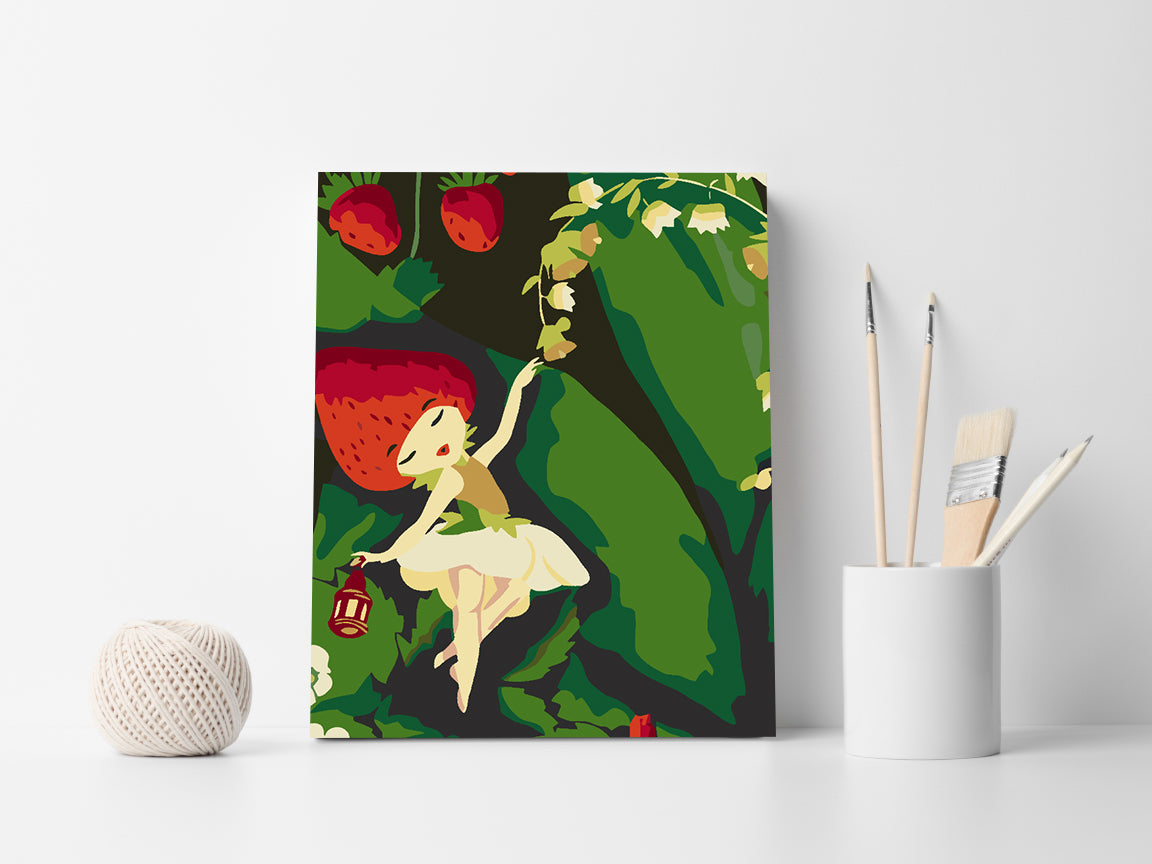Paint by numbers - Little Girl with Strawberry 4643