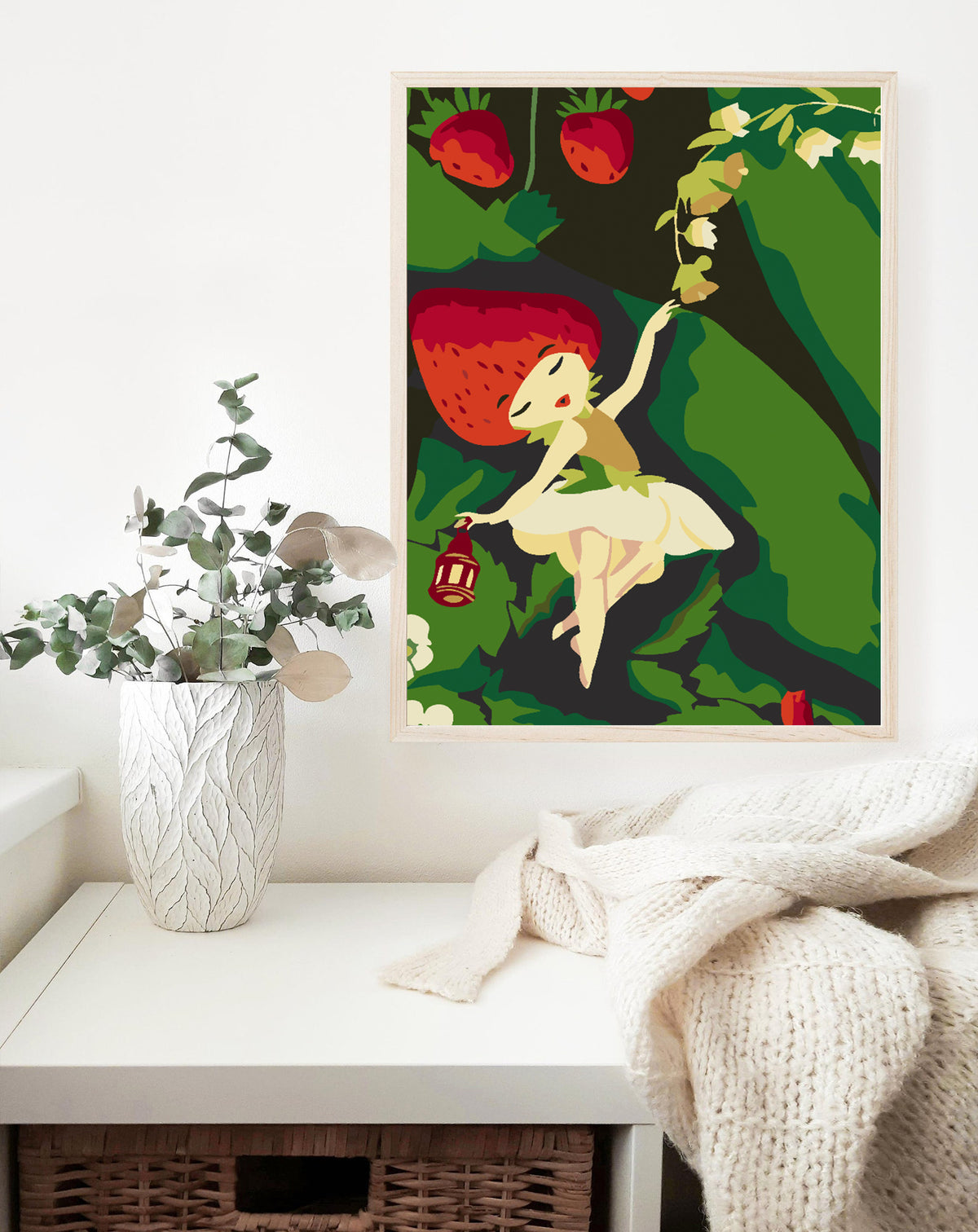 Paint by numbers - Little Girl with Strawberry 4643