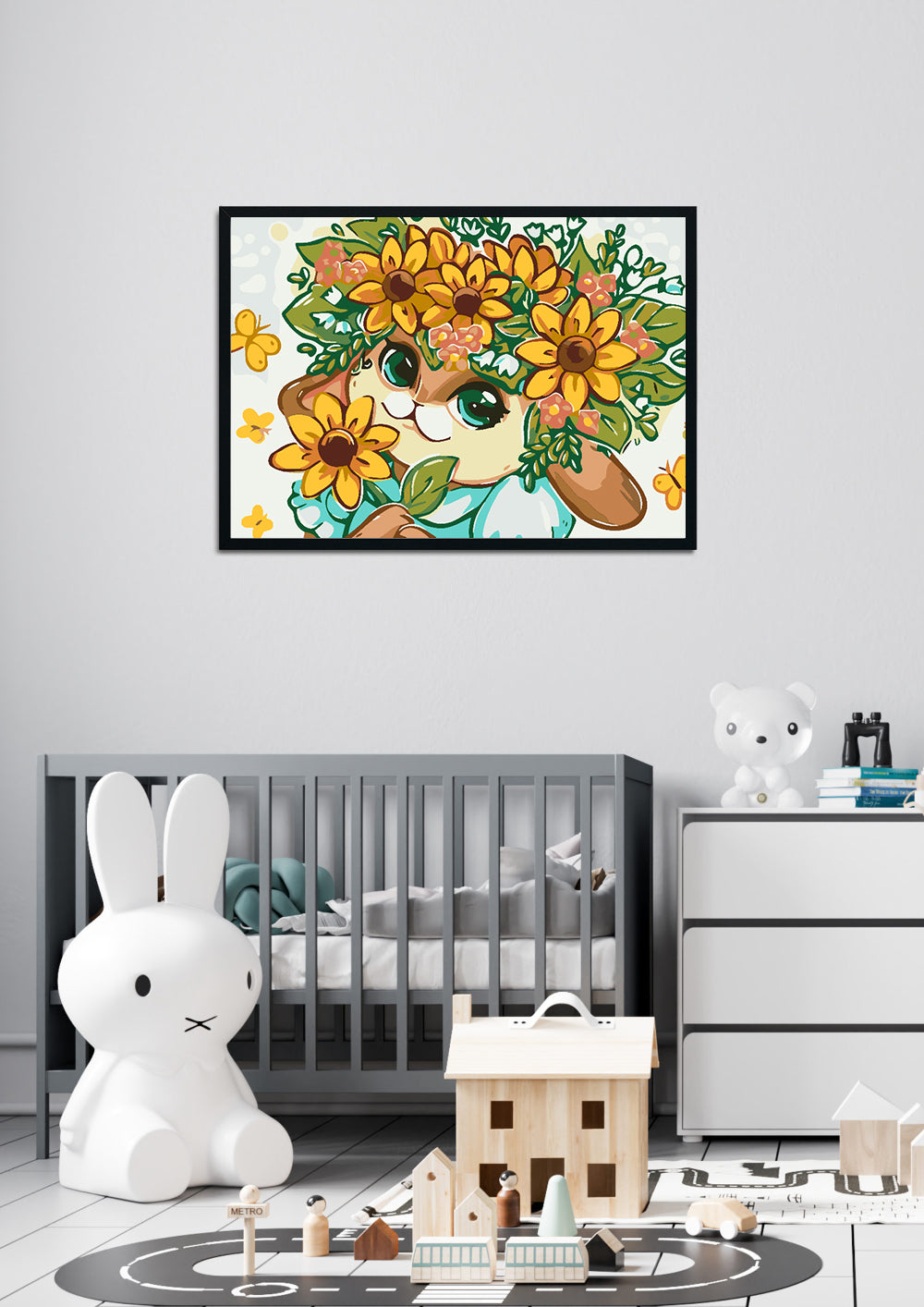 Paint by numbers - Bunny with Flowers 4647