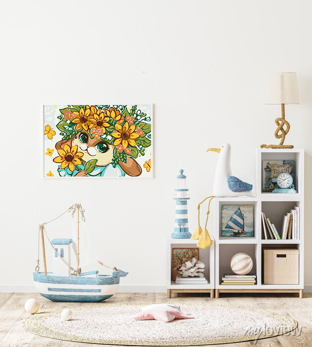 Paint by numbers - Bunny with Flowers 4647