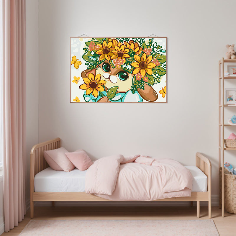 Paint by numbers - Bunny with Flowers 4647
