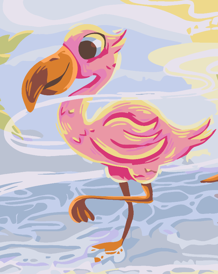 Painting by numbers - Flamingo 4648
