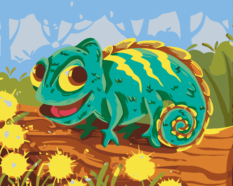 Painting by numbers - Chameleon 4649