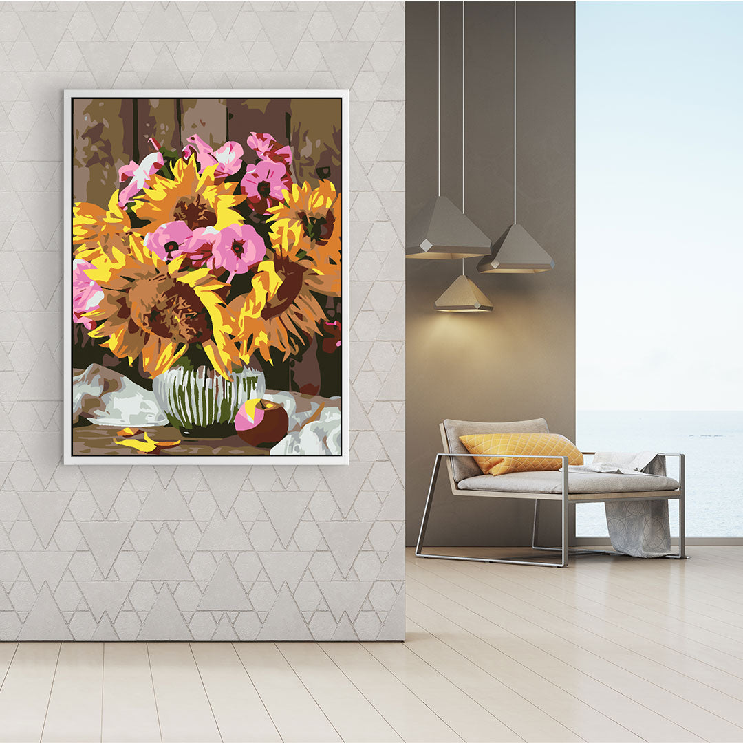 Pictura pe numere - Flori in Vaza 4654