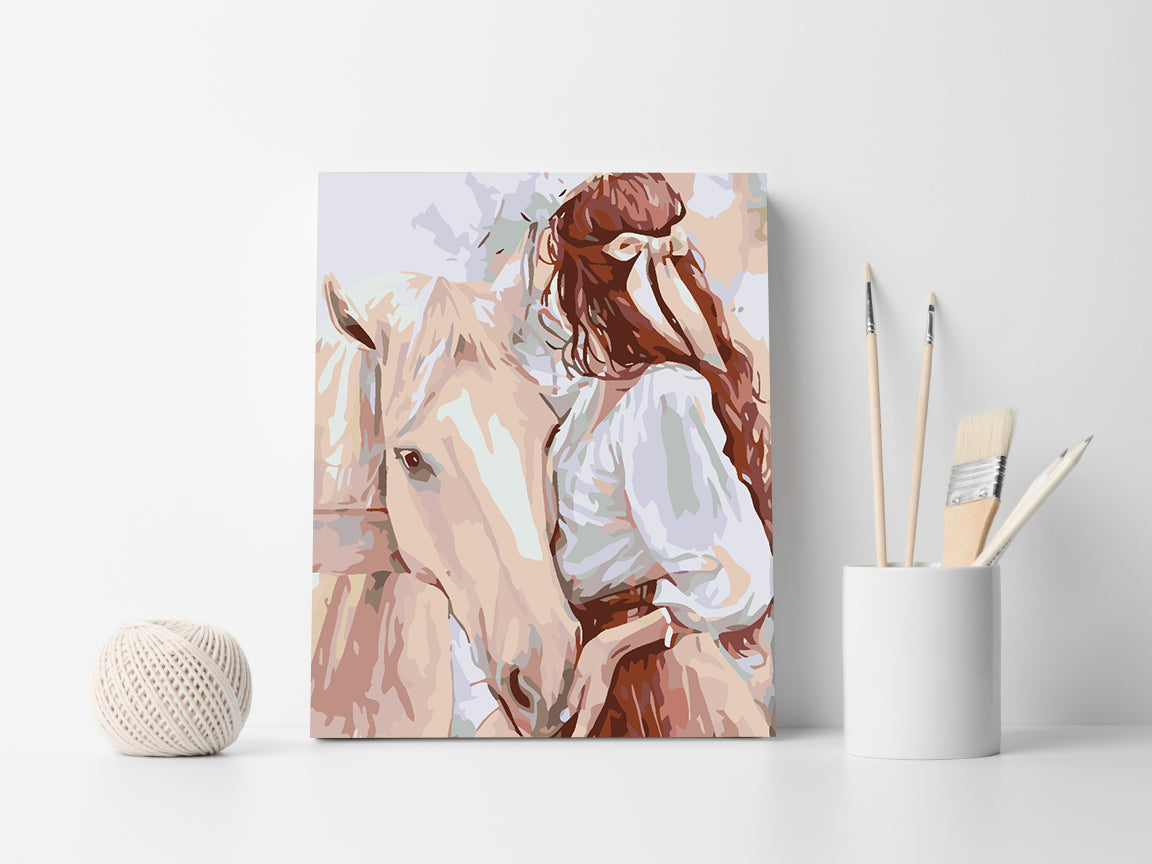 Paint by numbers - Girl with a Horse 4655