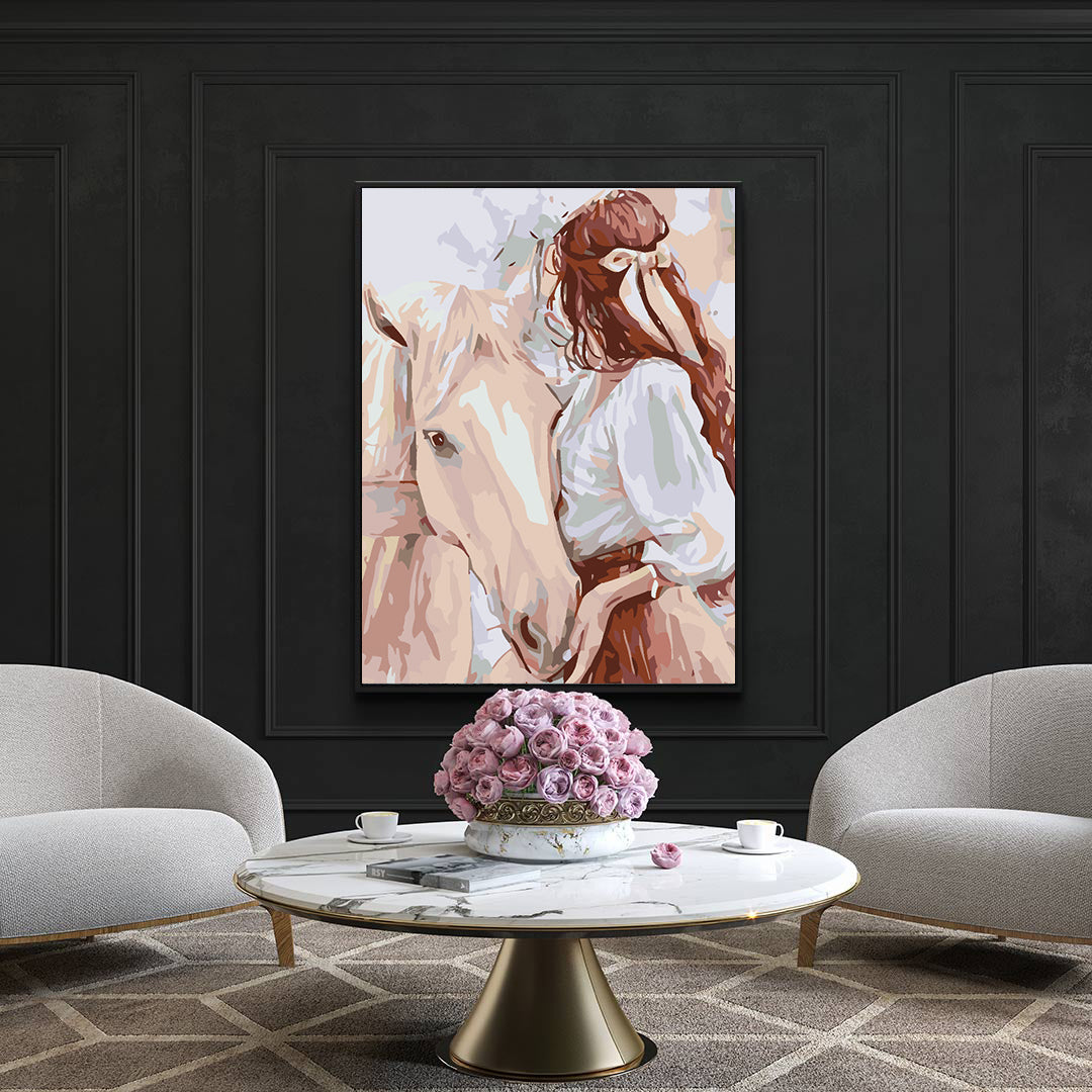 Paint by numbers - Girl with a Horse 4655