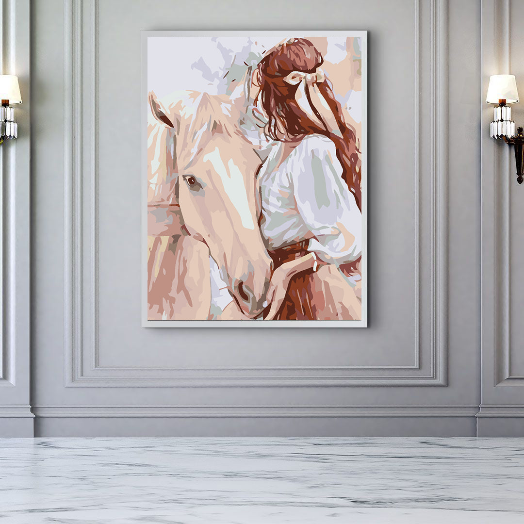 Paint by numbers - Girl with a Horse 4655