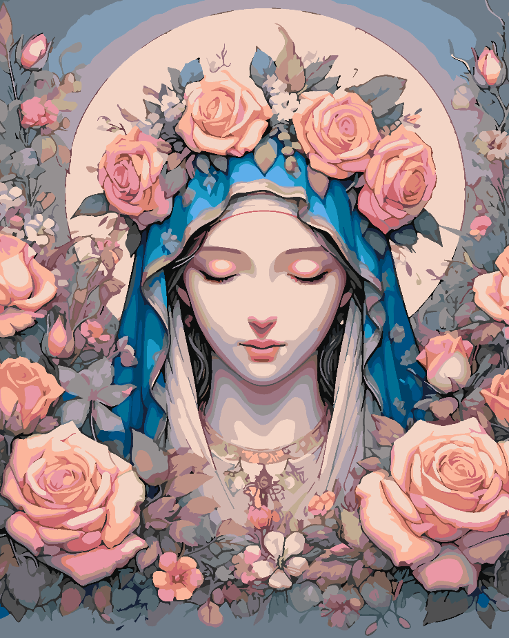 Painting by numbers - Flower Head 4663