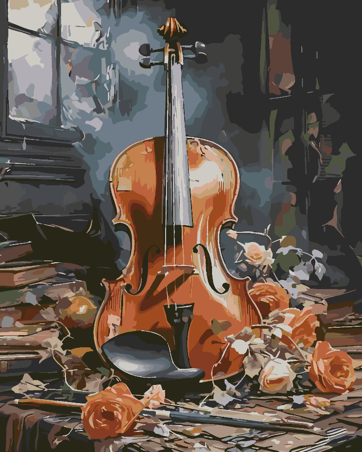 Painting by numbers - Violin 4664