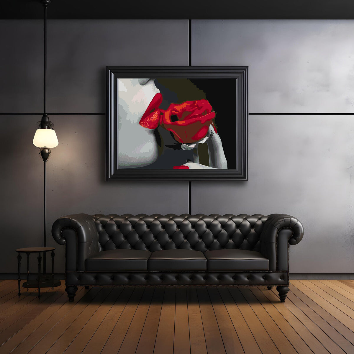 Paint by numbers - Woman and Red Rose 4667