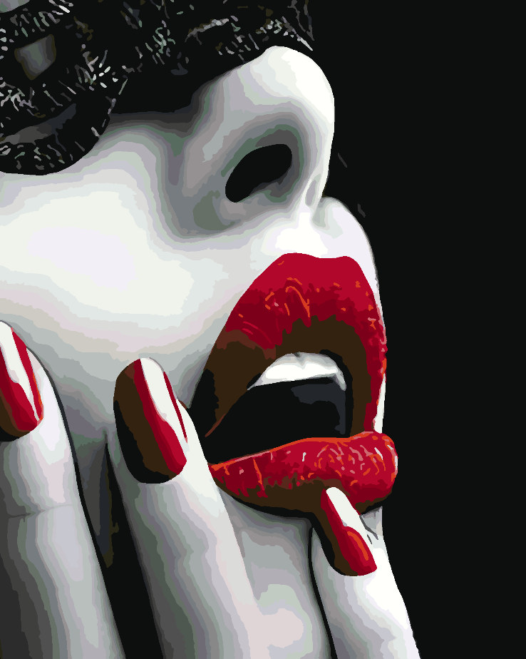 Paint by numbers - Woman with Red Lips 4671