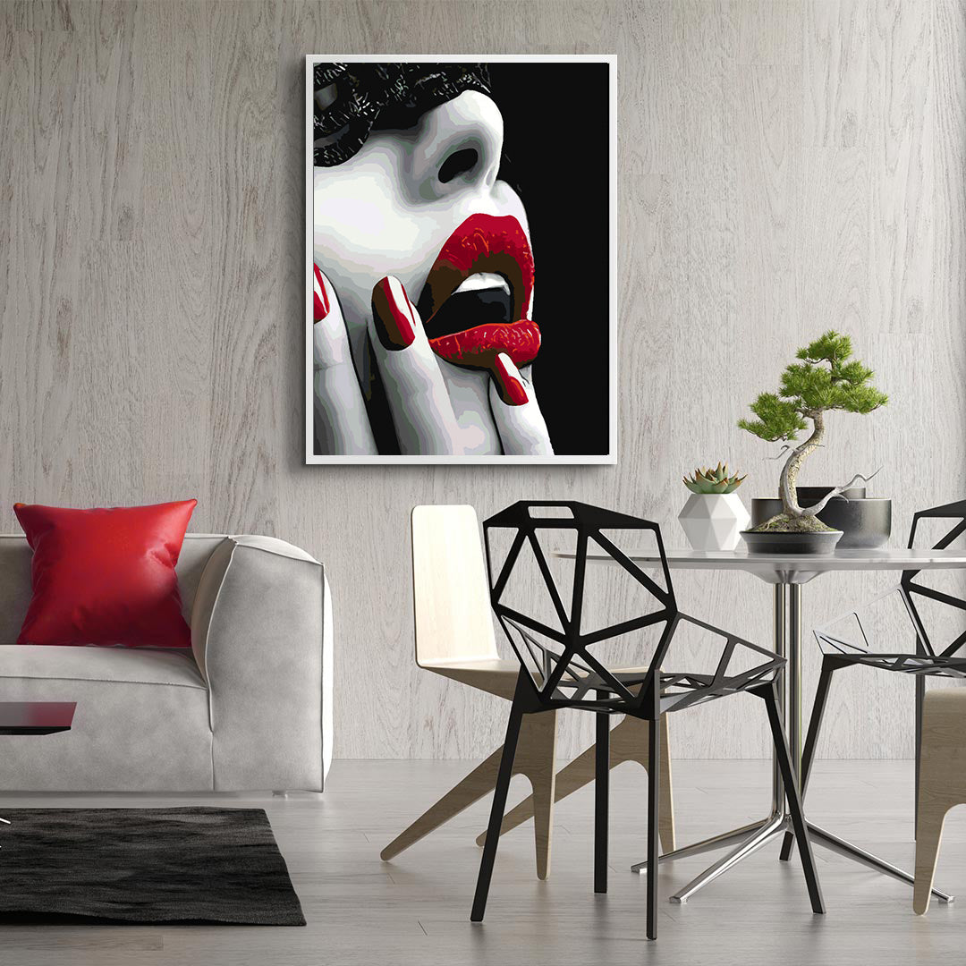 Paint by numbers - Woman with Red Lips 4671