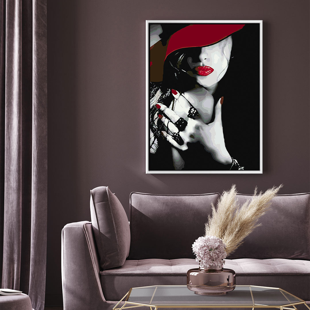 Paint by numbers - Woman with Red Lips 4672