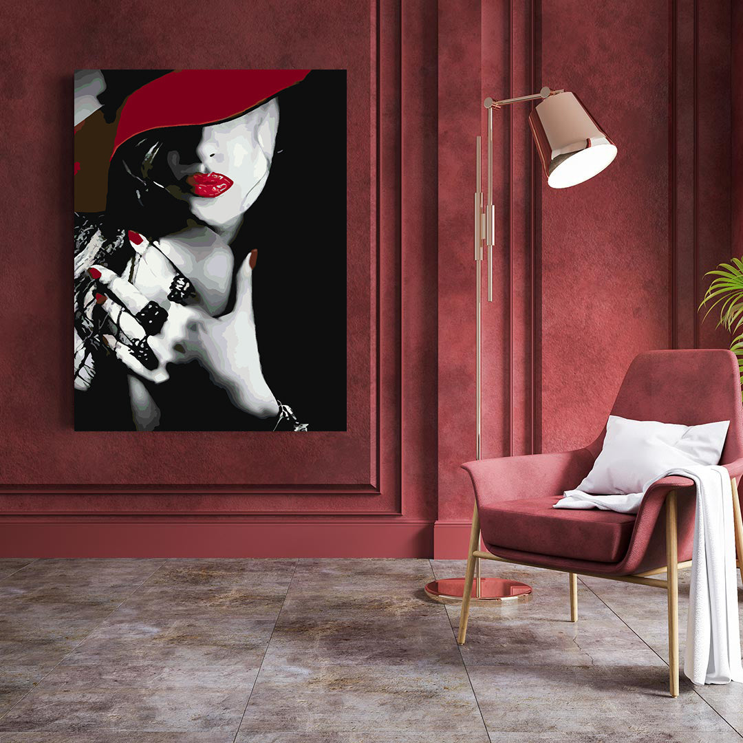 Paint by numbers - Woman with Red Lips 4672