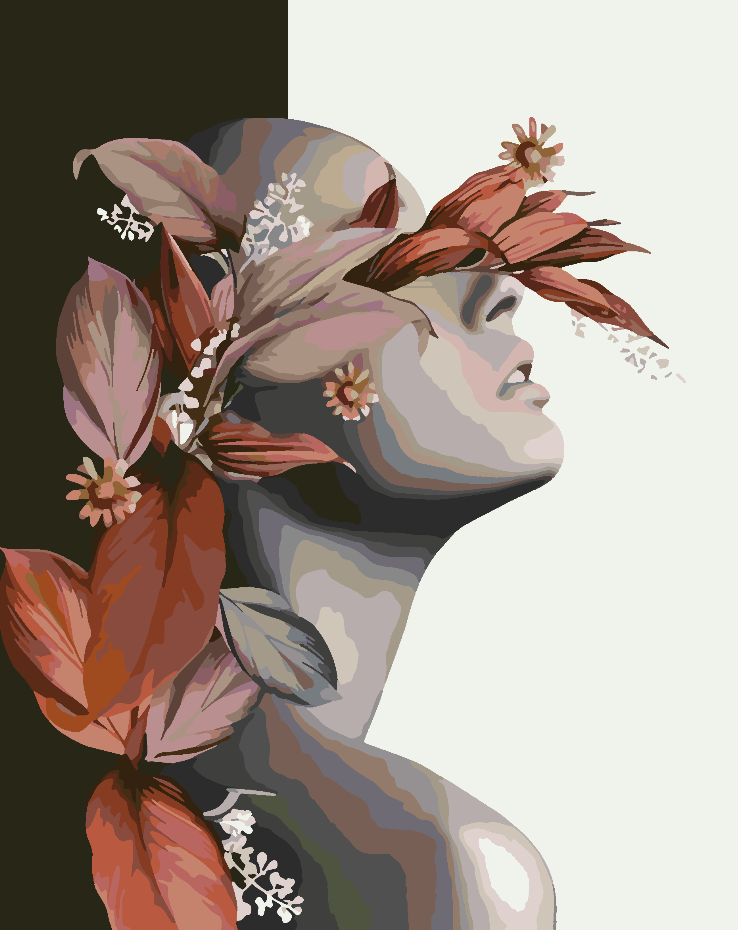 Painting by numbers - Flower Head 4684