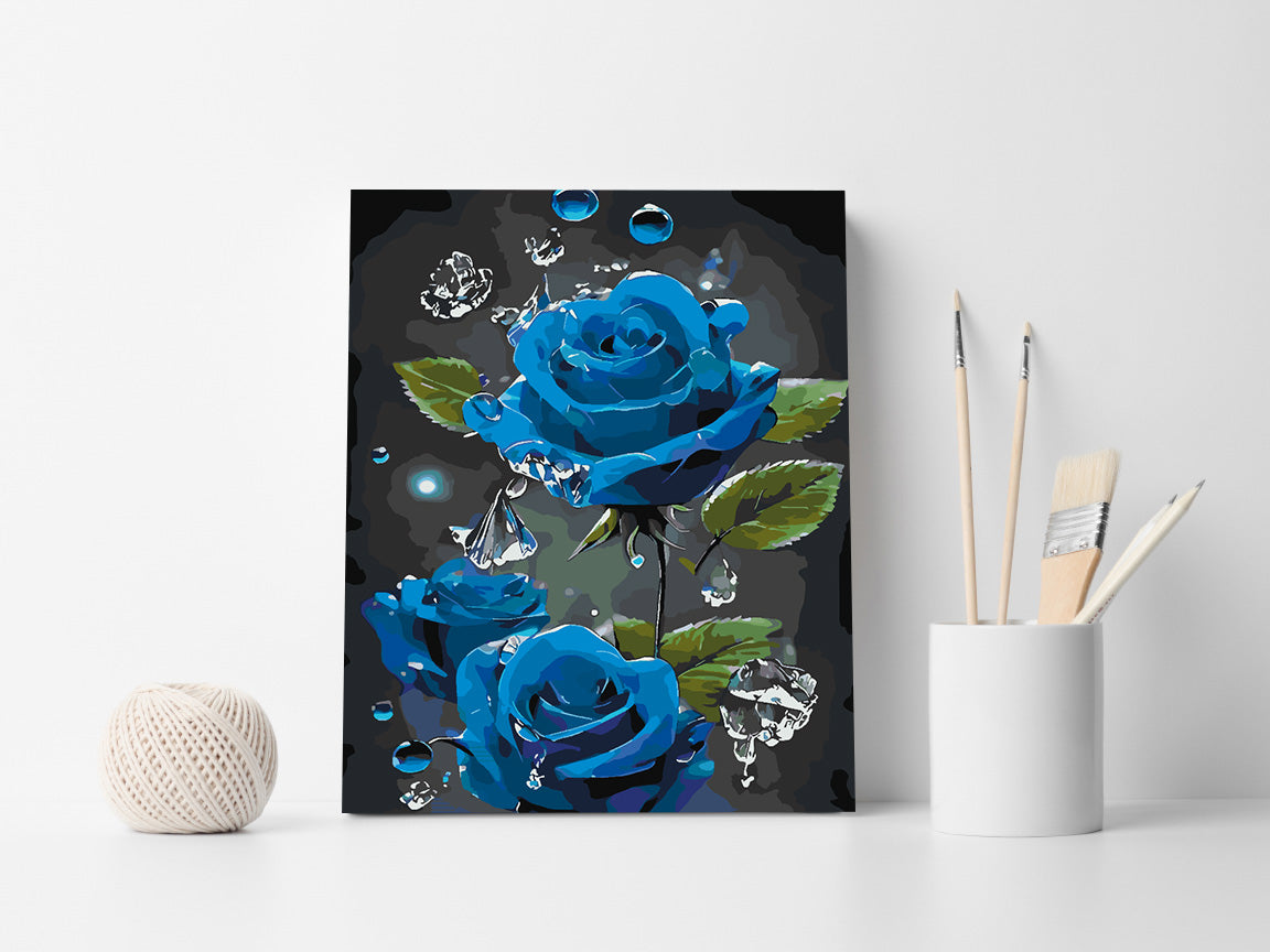 Paint by numbers - Blue Roses 4689