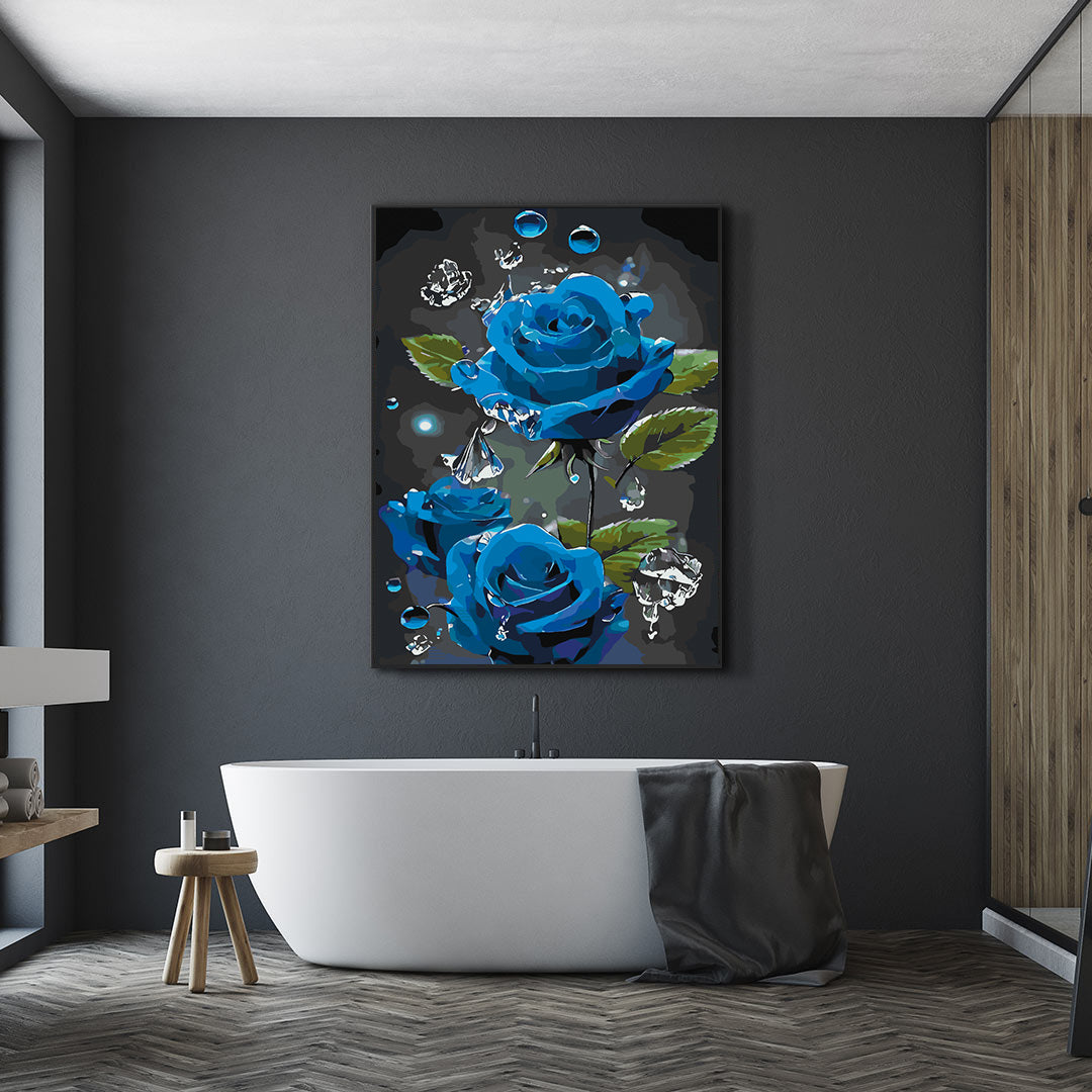 Paint by numbers - Blue Roses 4689
