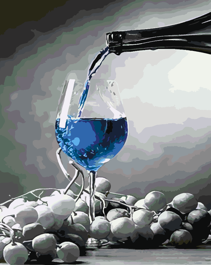 Paint by numbers - Glass of Sparkling Wine 4691