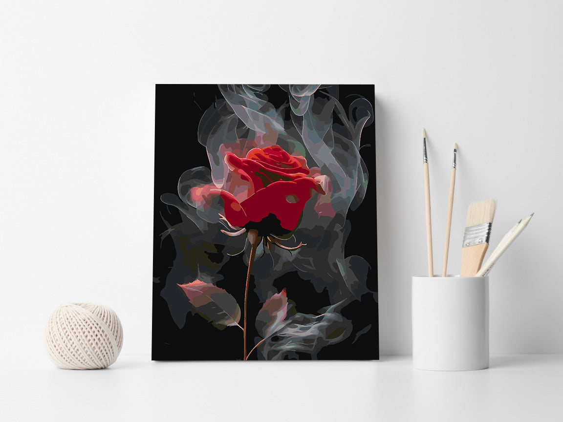 Paint by numbers - Red Rose 4695
