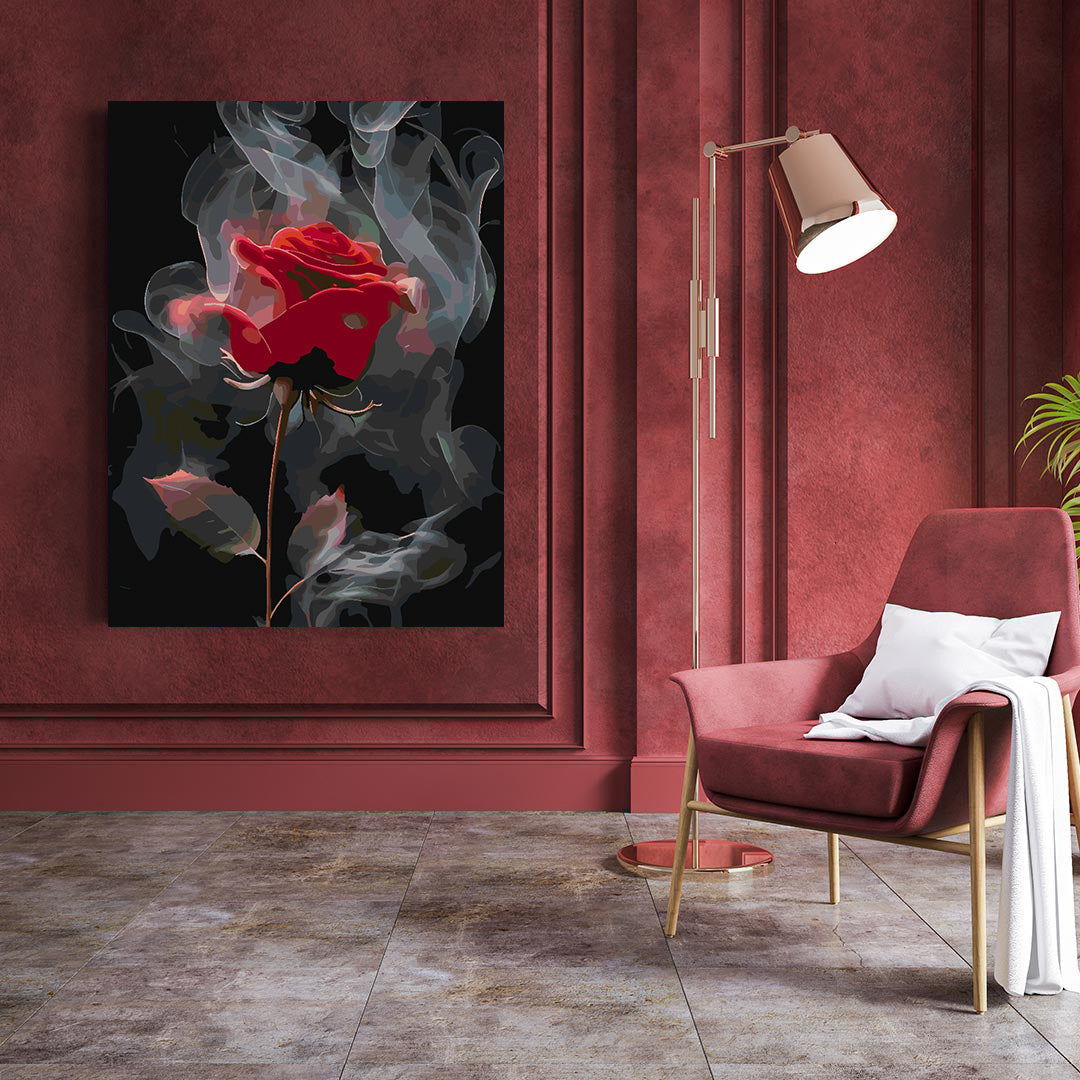 Paint by numbers - Red Rose 4695