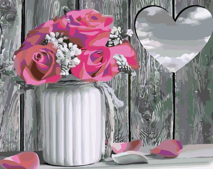 Paint by numbers - Flowers in a Vase 4713