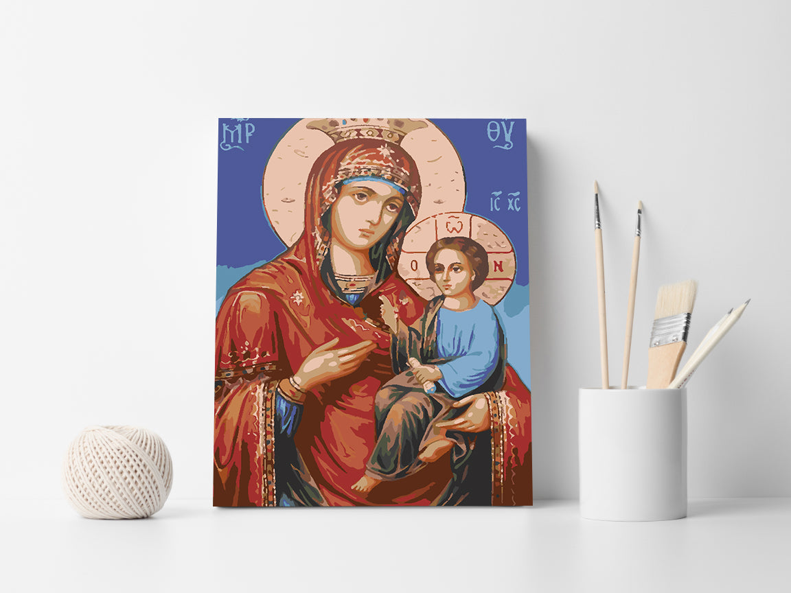 Paint by numbers - Icon of the Mother of God of Kazan 4720