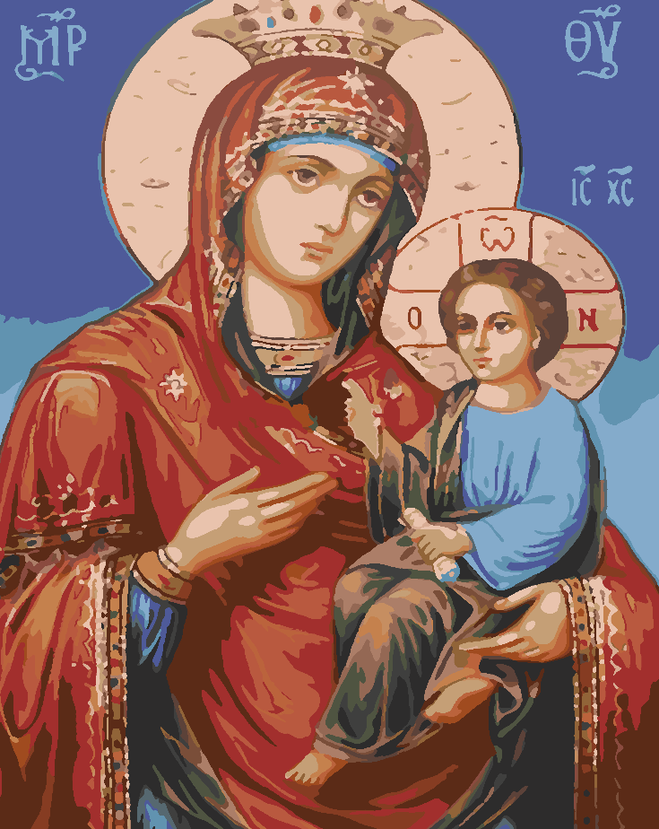 Paint by numbers - Icon of the Mother of God of Kazan 4720