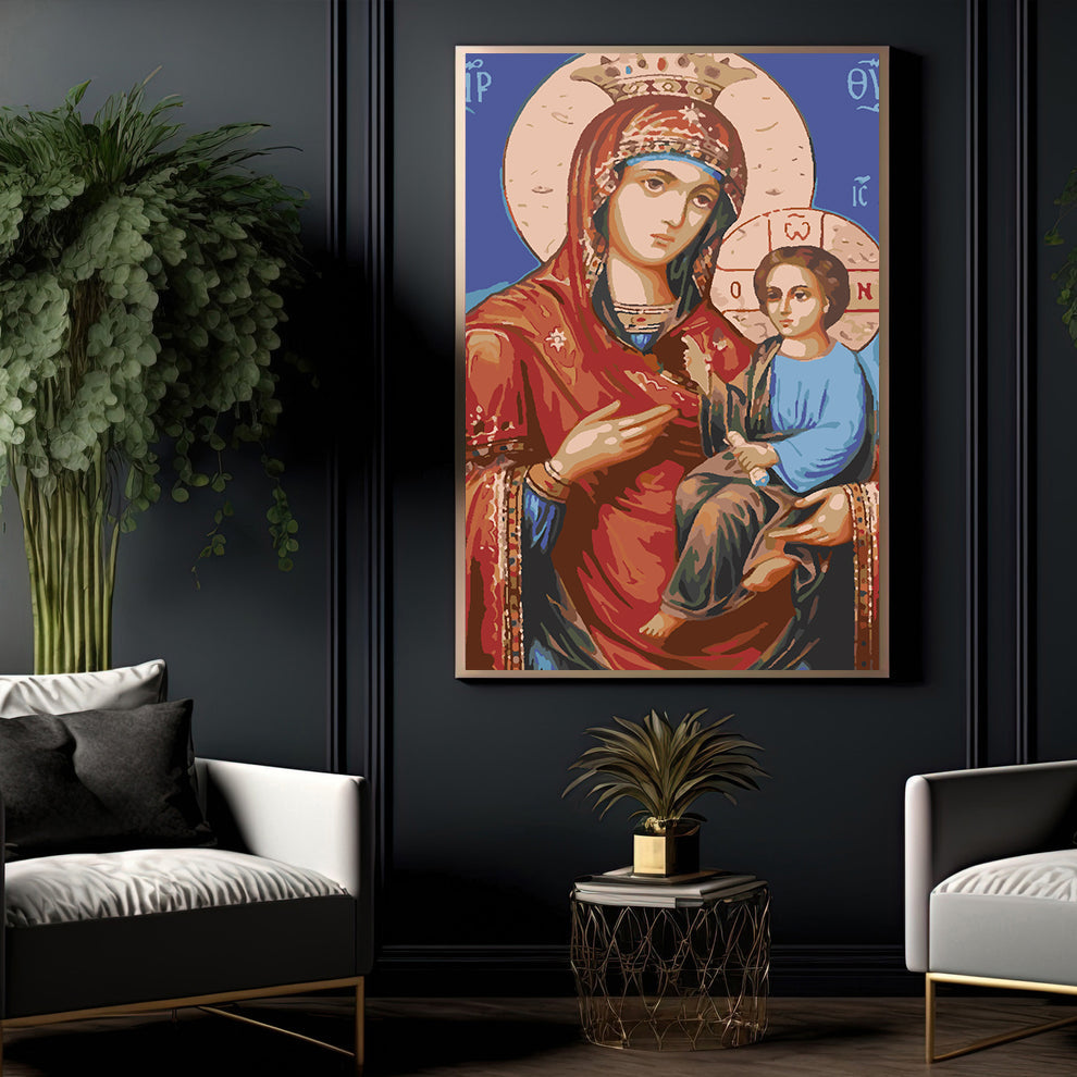 Paint by numbers - Icon of the Mother of God of Kazan 4720