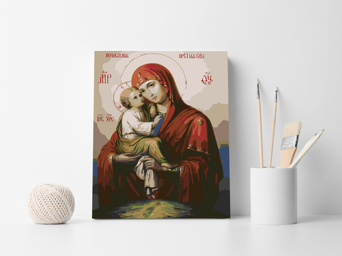 Painting by numbers - Icon of the Mother of God of Don 4721