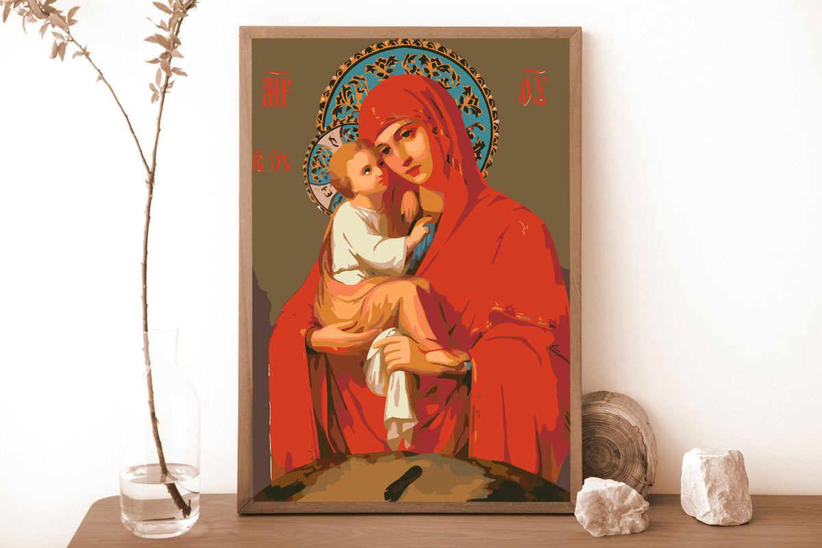 Painting by numbers - Icon of the Mother of God of Pochaev 4722