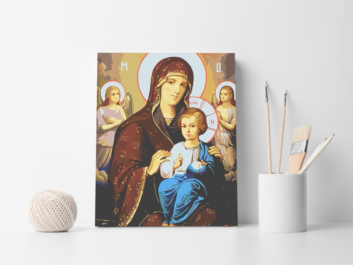 Painting by numbers - Icon of the Mother of God 4723