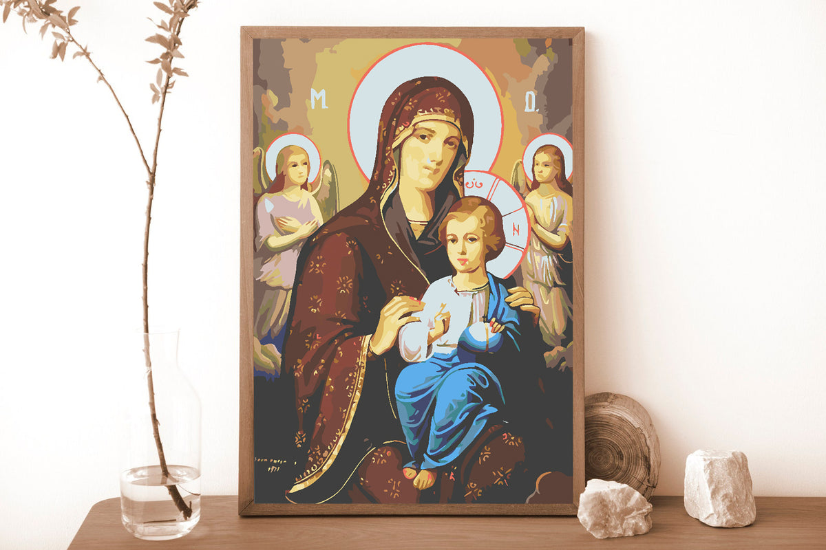 Painting by numbers - Icon of the Mother of God 4723