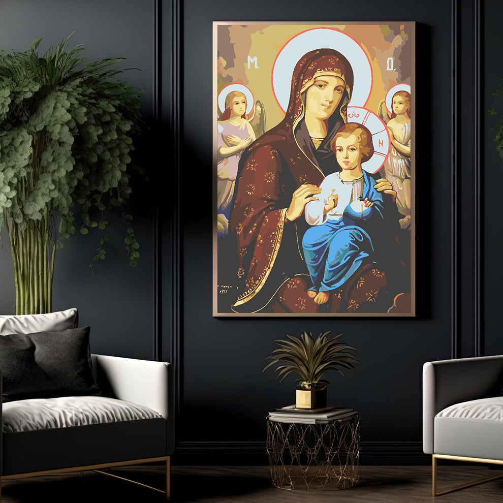 Painting by numbers - Icon of the Mother of God 4723