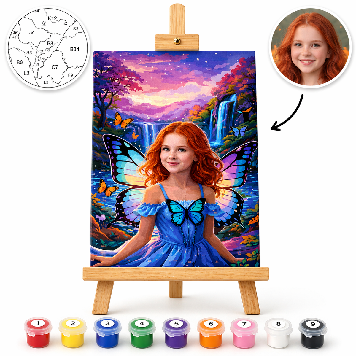 Pictura Personalizata pe Numere – Zana Fluturilor