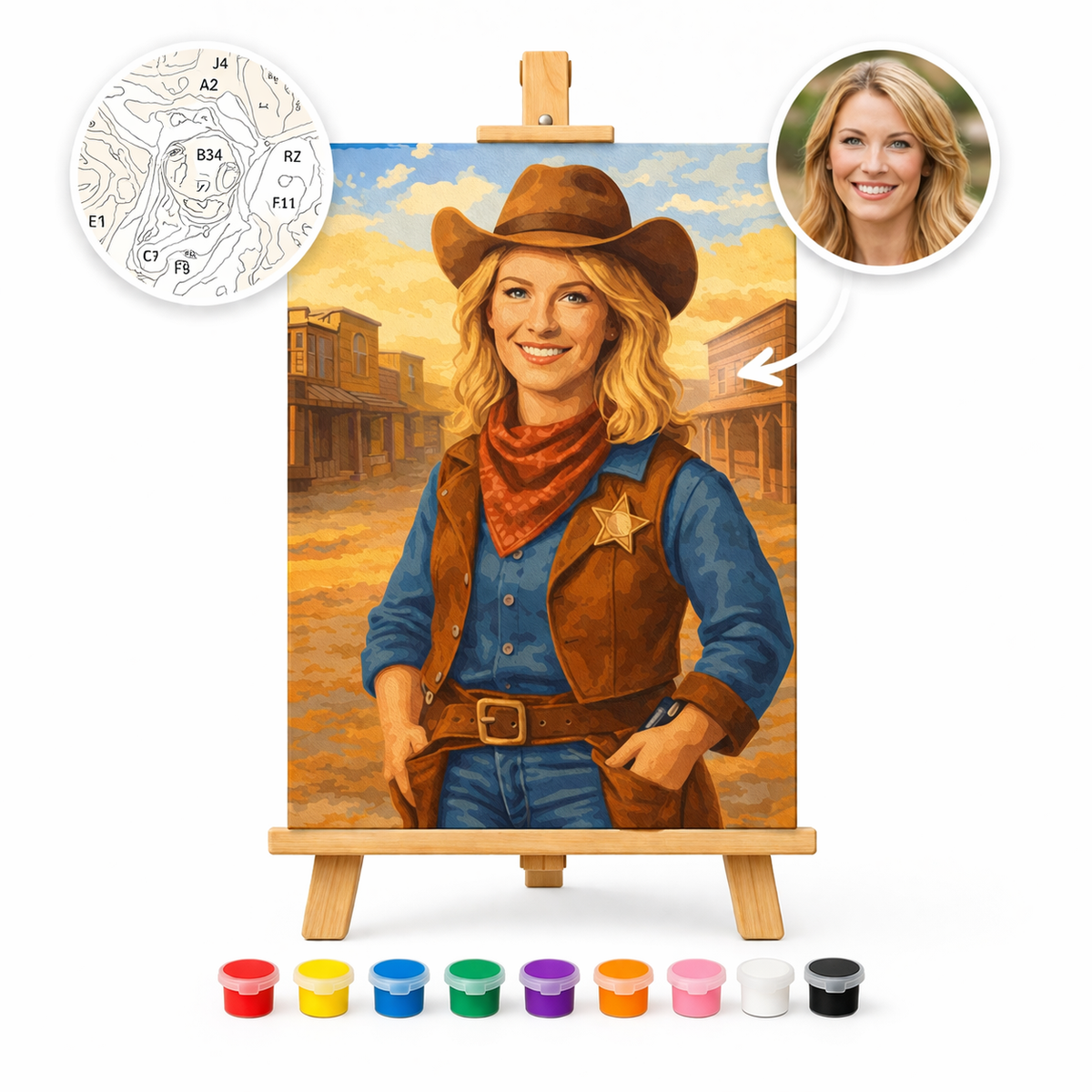 Pictura Personalizata pe Numere – seriful din Vest