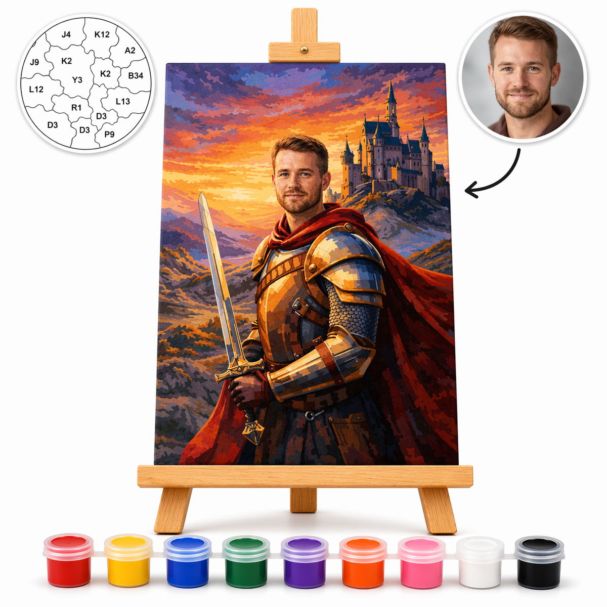 Pictura Personalizata pe Numere – Gardianul Castelului