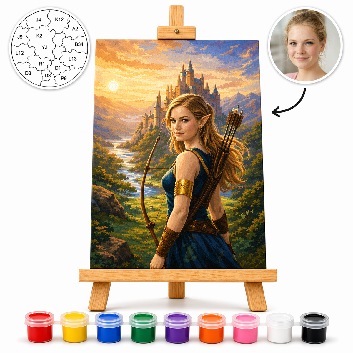 Pictura Personalizata pe Numere – Sageata de Aur
