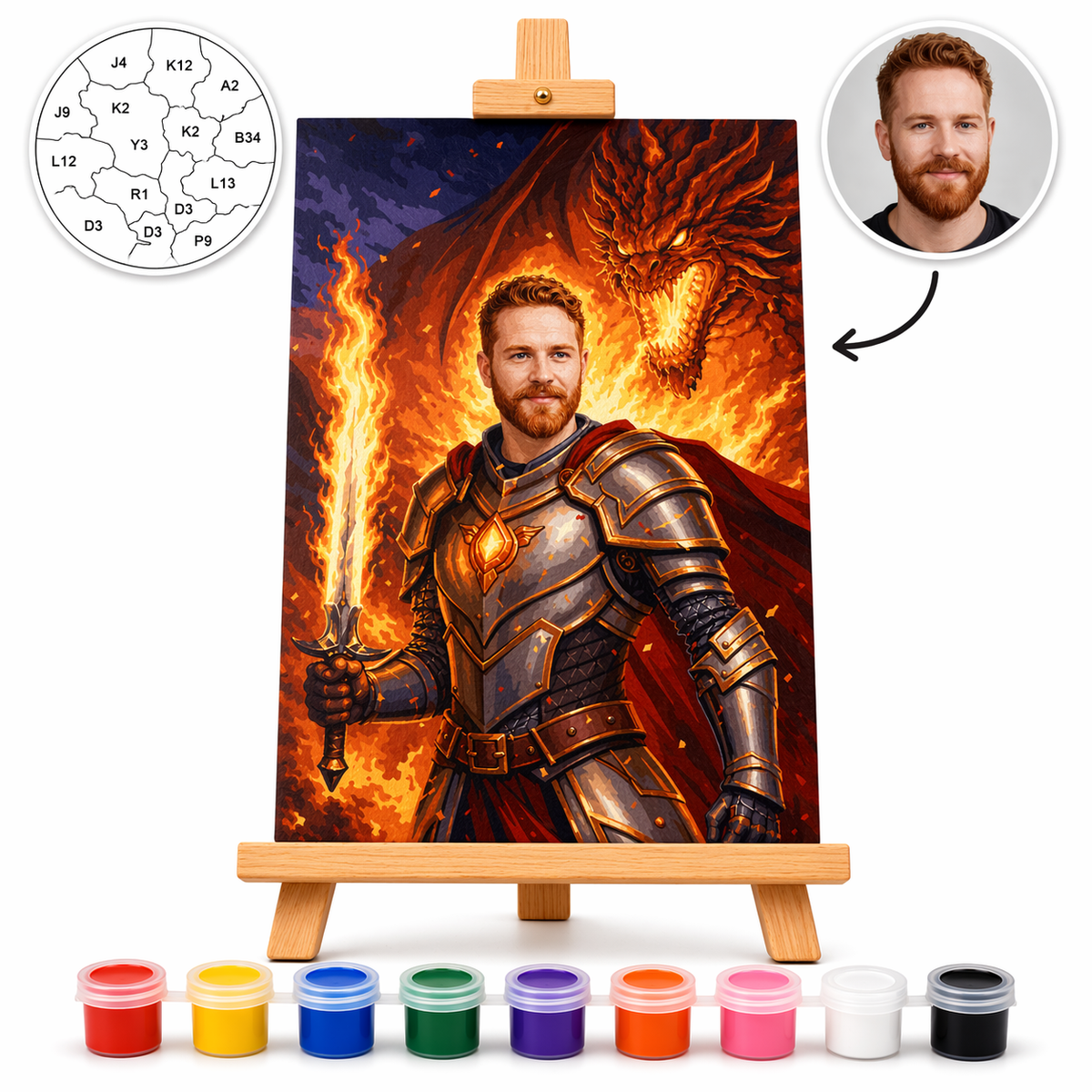 Pictura Personalizata pe Numere – Stapanul Dragonului de Foc