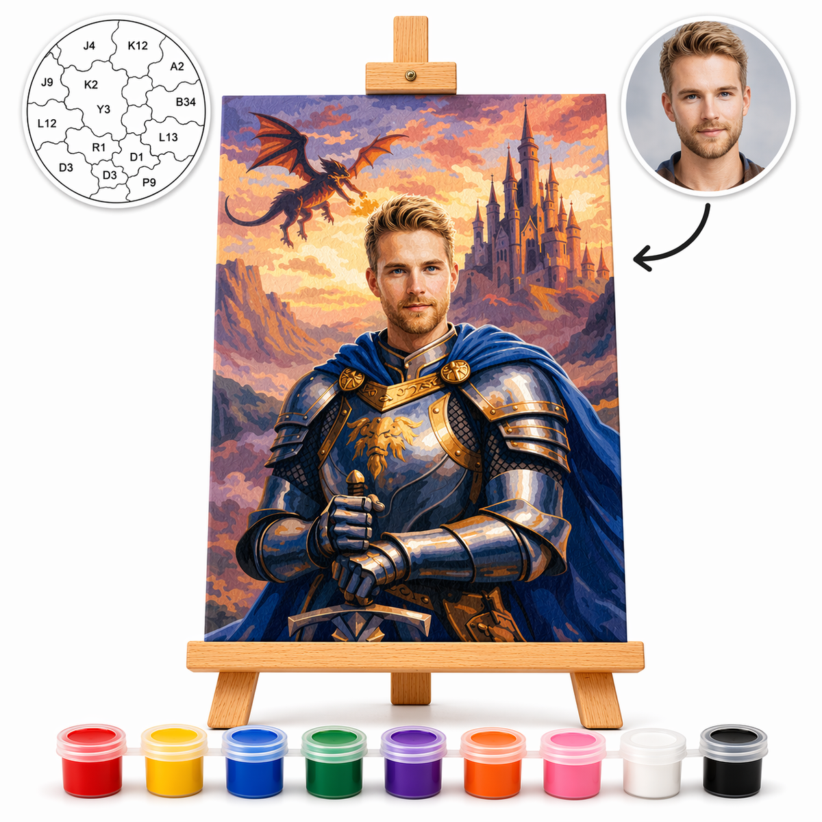 Pictura Personalizata pe Numere – Pazitorul Dragonului