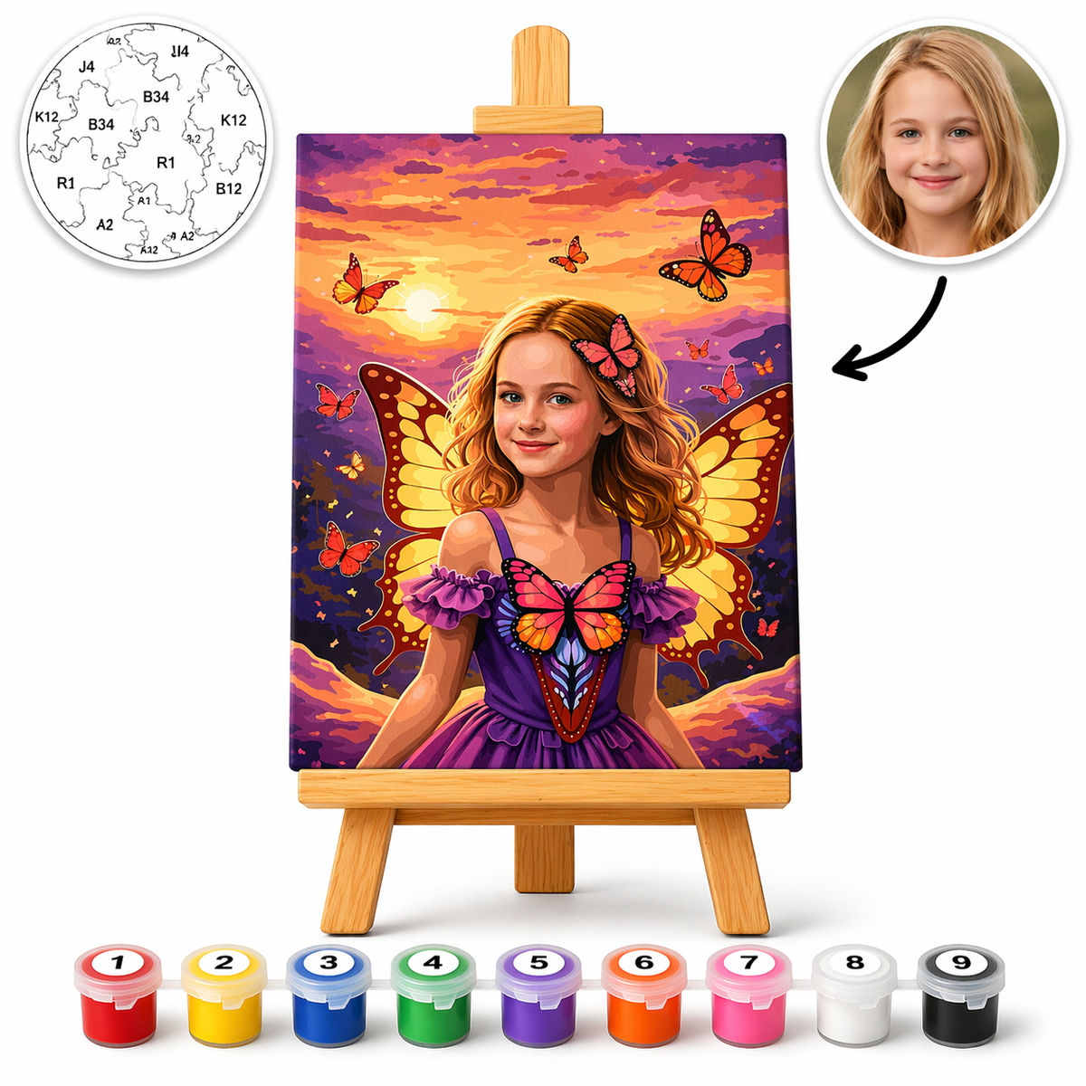 Pictura Personalizata pe Numere – Zana Fluturilor