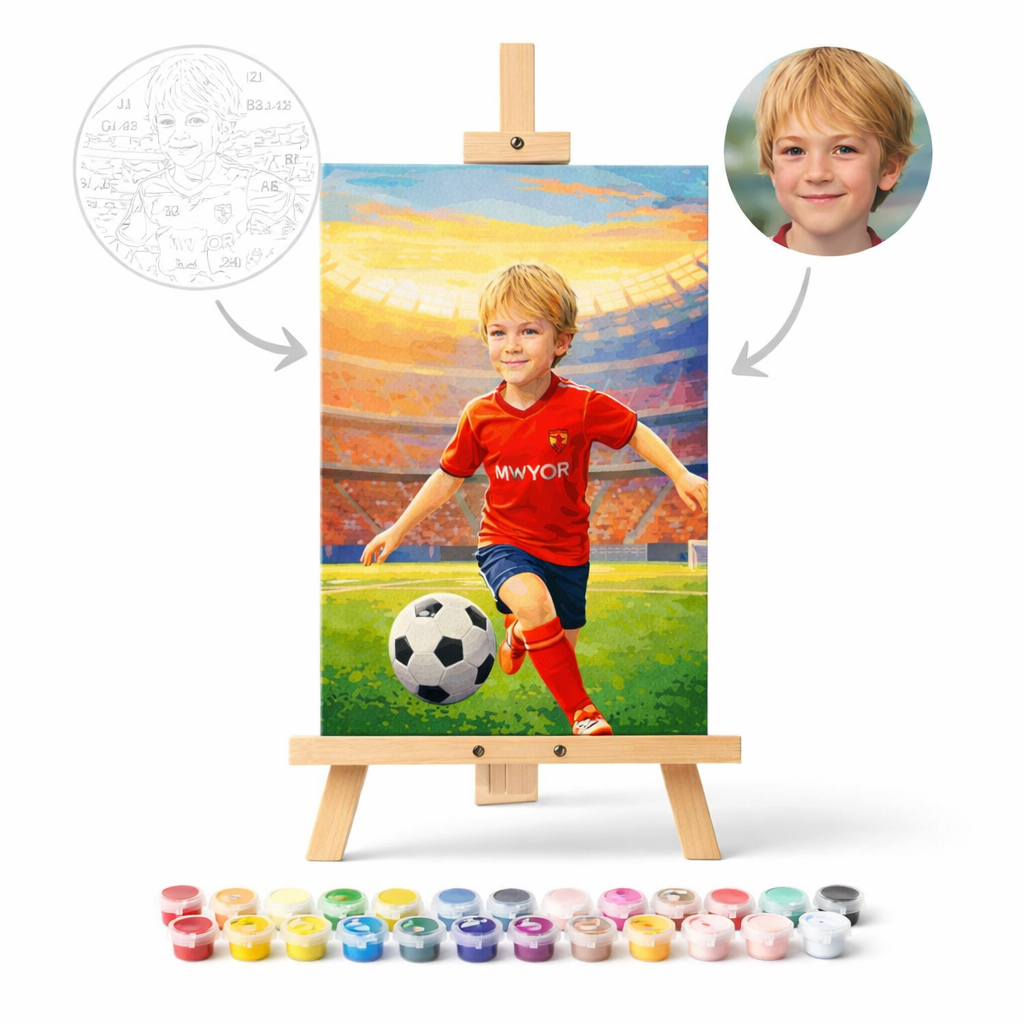 Pictura Personalizata pe Numere – Micul Campion
